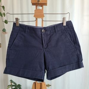 Banana republic navy blue chino shorts petites